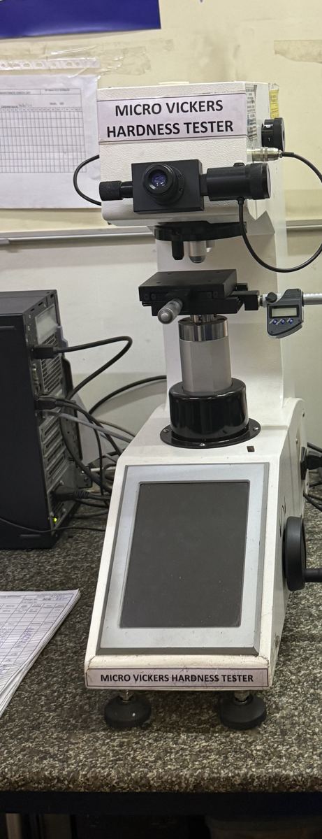 Micro Vickers hardness tester in the STEP lab.
